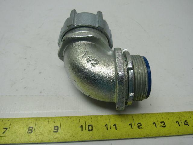 Thomas & Betts 1-1/2" Malleable Iron 90 Degree Liquidtight Connector Lot Of 3