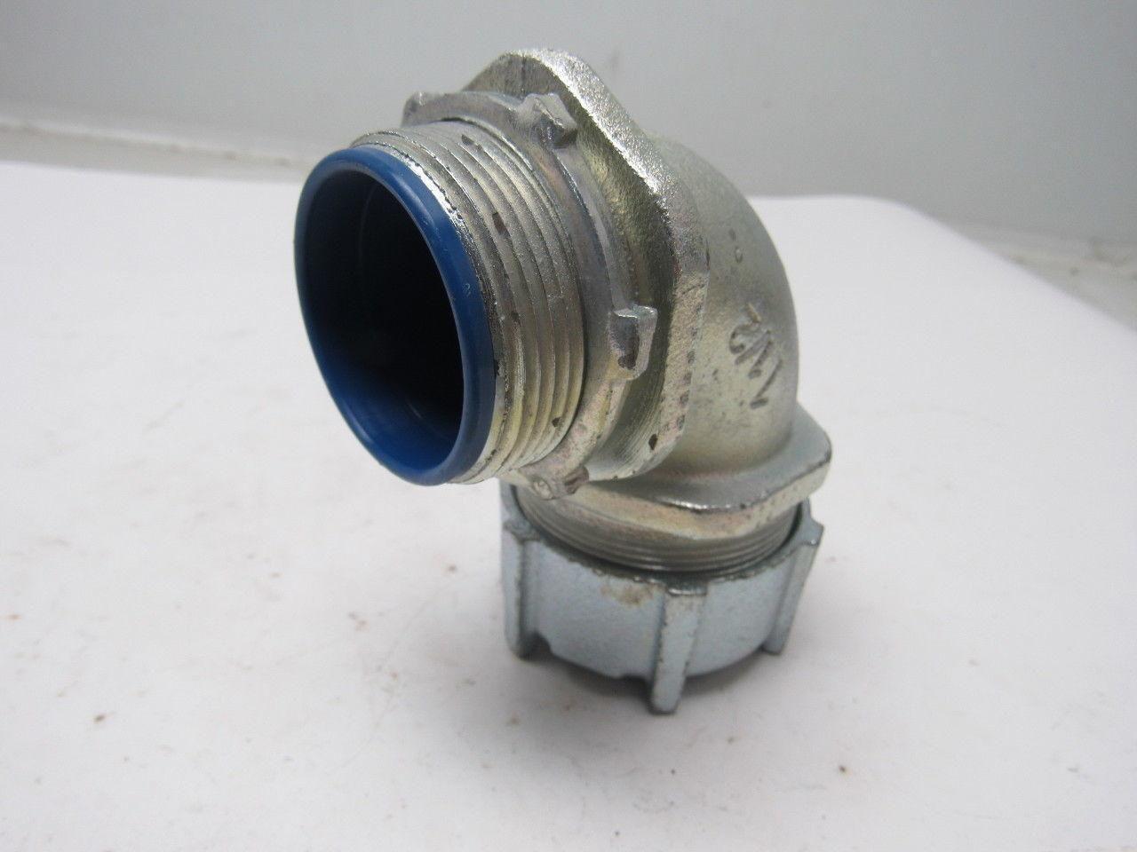 Thomas & Betts 1-1/2" Malleable Iron 90 Degree Liquidtight Connector Lot Of 3