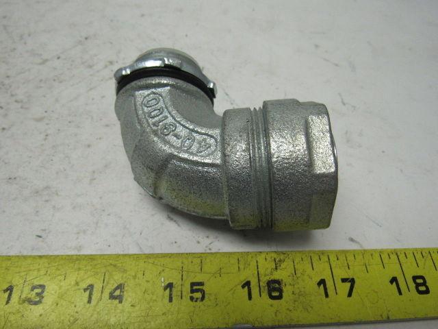 O-Z Gedney 4Q-9100 1" Malleable Iron 90 Degree Liquidtight Connector Lot Of 4