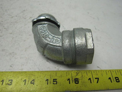 O-Z Gedney 4Q-9100 1" Malleable Iron 90 Degree Liquidtight Connector Lot Of 4