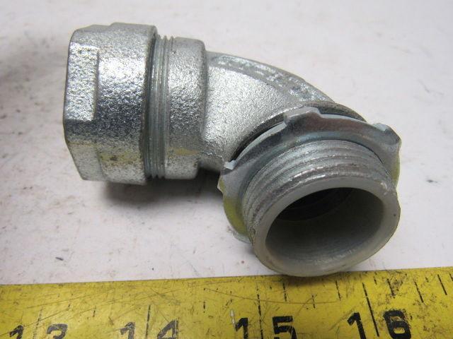 O-Z Gedney 4Q-9100 1" Malleable Iron 90 Degree Liquidtight Connector Lot Of 4