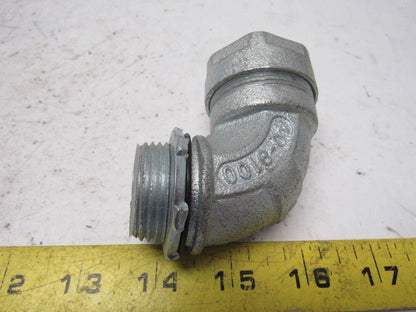 O-Z Gedney 4Q-9100 1" Malleable Iron 90 Degree Liquidtight Connector Lot Of 4