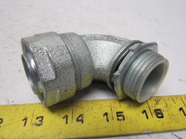 O-Z Gedney 4Q-9100 1" Malleable Iron 90 Degree Liquidtight Connector Lot Of 4