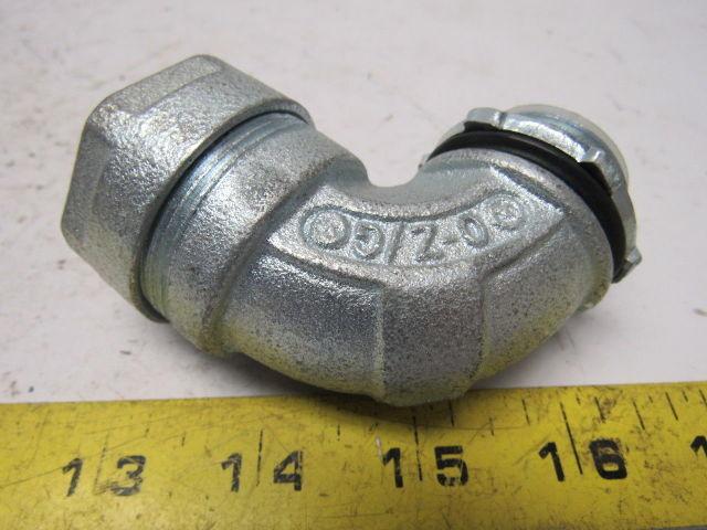 O-Z Gedney 4Q-9100 1" Malleable Iron 90 Degree Liquidtight Connector Lot Of 4