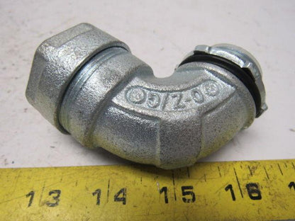 O-Z Gedney 4Q-9100 1" Malleable Iron 90 Degree Liquidtight Connector Lot Of 4