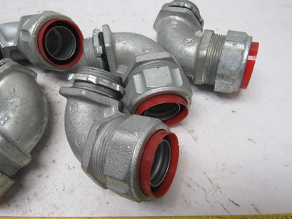 1" Malleable Iron 90 Degree Liquidtight Connector Lot Of 6