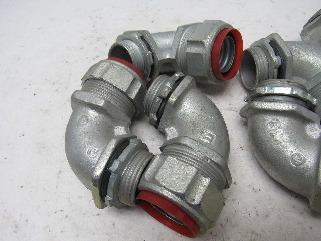 1" Malleable Iron 90 Degree Liquidtight Connector Lot Of 6