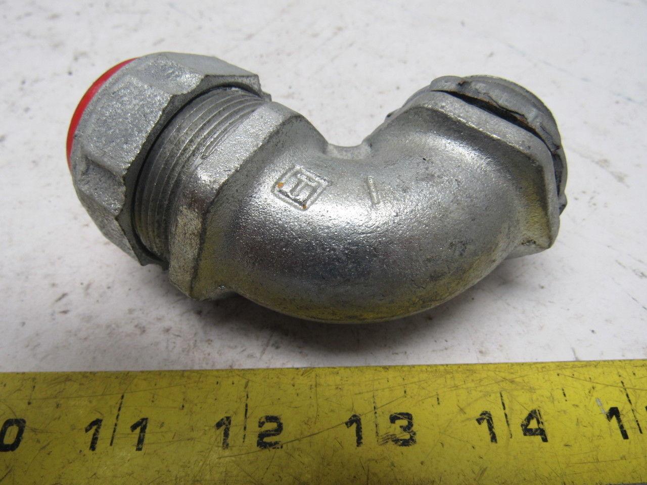 1" Malleable Iron 90 Degree Liquidtight Connector Lot Of 6