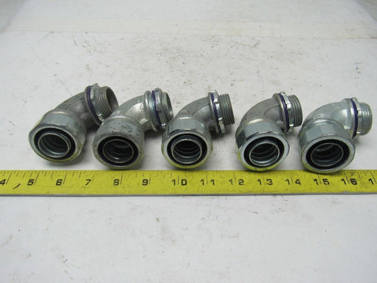 1" Malleable Iron 90 Degree Liquidtight Connector Lot Of 5