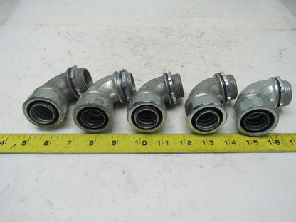 1" Malleable Iron 90 Degree Liquidtight Connector Lot Of 5
