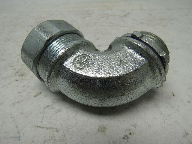 1" Malleable Iron 90 Degree Liquidtight Connector Lot Of 5