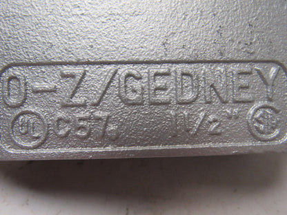 OZ GEDNEY C57 1-1/2" CONDUIT BODY FORM 7 LOT TYP C GRAY IRON LOT OF 2