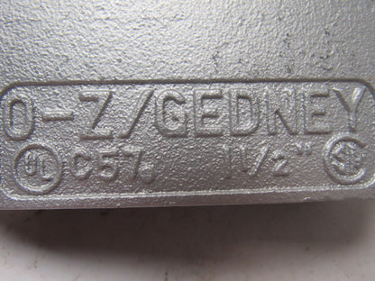 OZ GEDNEY C57 1-1/2" CONDUIT BODY FORM 7 LOT TYP C GRAY IRON LOT OF 2