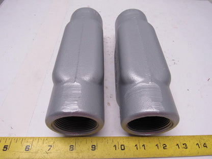 OZ GEDNEY C57 1-1/2" CONDUIT BODY FORM 7 LOT TYP C GRAY IRON LOT OF 2