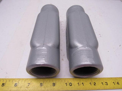 OZ GEDNEY C57 1-1/2" CONDUIT BODY FORM 7 LOT TYP C GRAY IRON LOT OF 2