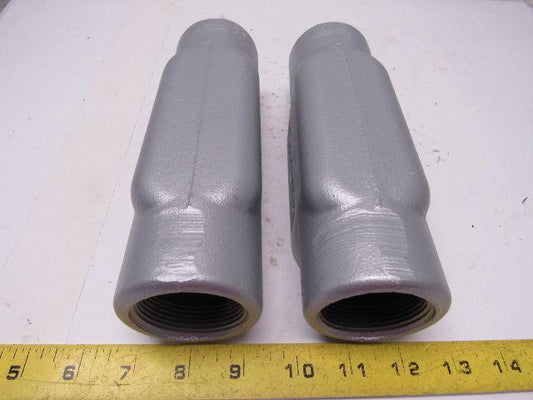 OZ GEDNEY C57 1-1/2" CONDUIT BODY FORM 7 LOT TYP C GRAY IRON LOT OF 2