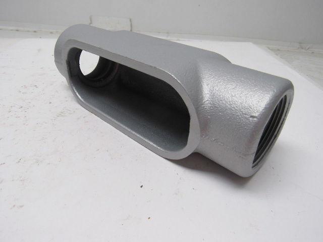 OZ GEDNEY C57 1-1/2" CONDUIT BODY FORM 7 LOT TYP C GRAY IRON LOT OF 2
