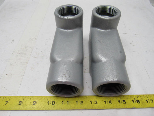 OZ GEDNEY LB 57 CONDUIT BODY 1-1/2" OZGLB57 LOT OF 2