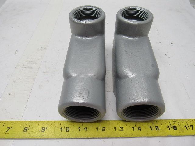 OZ GEDNEY LB 57 CONDUIT BODY 1-1/2" OZGLB57 LOT OF 2
