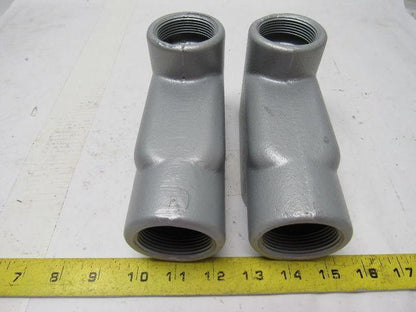 OZ GEDNEY LB 57 CONDUIT BODY 1-1/2" OZGLB57 LOT OF 2