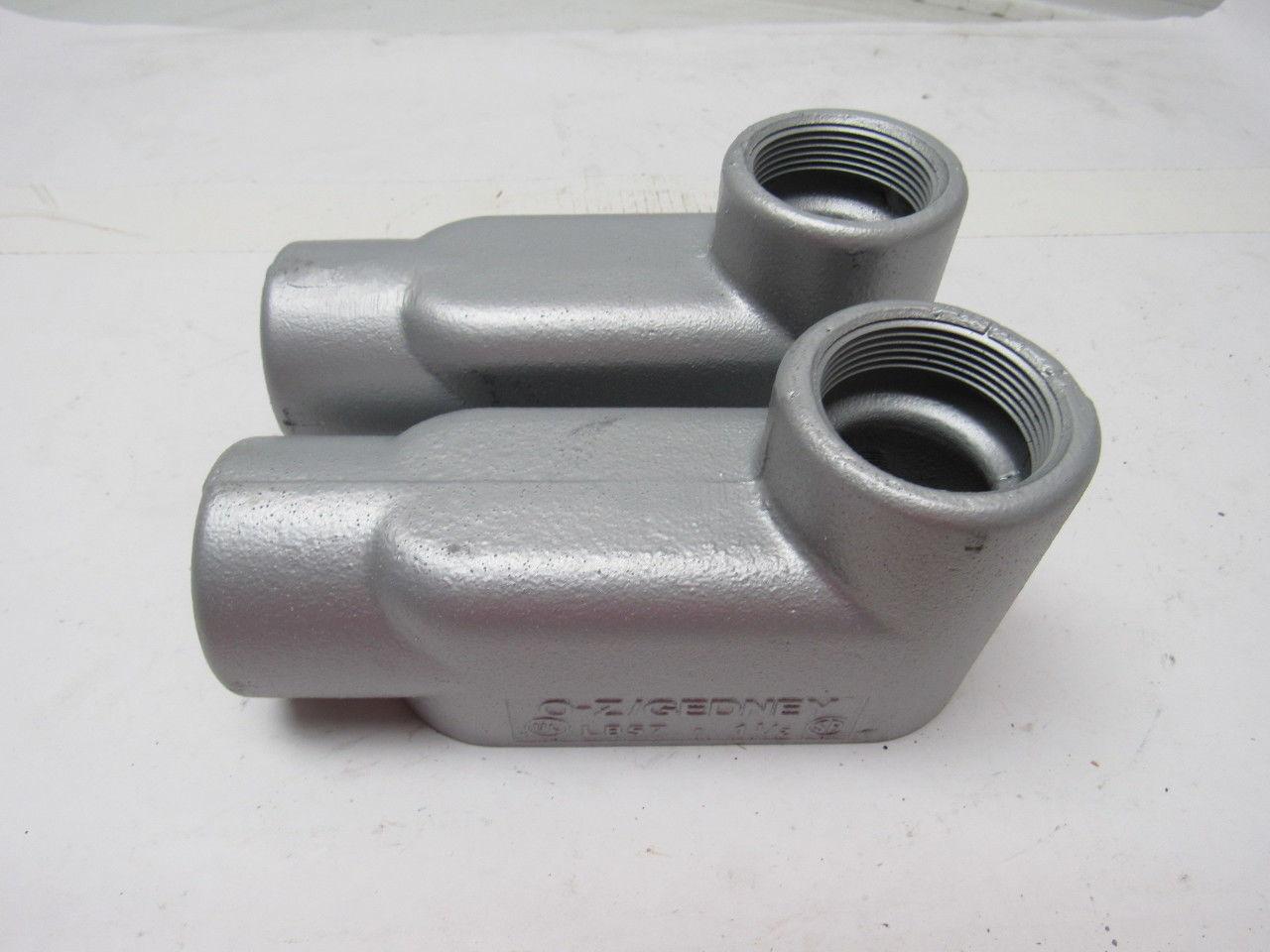 OZ GEDNEY LB 57 CONDUIT BODY 1-1/2" OZGLB57 LOT OF 2
