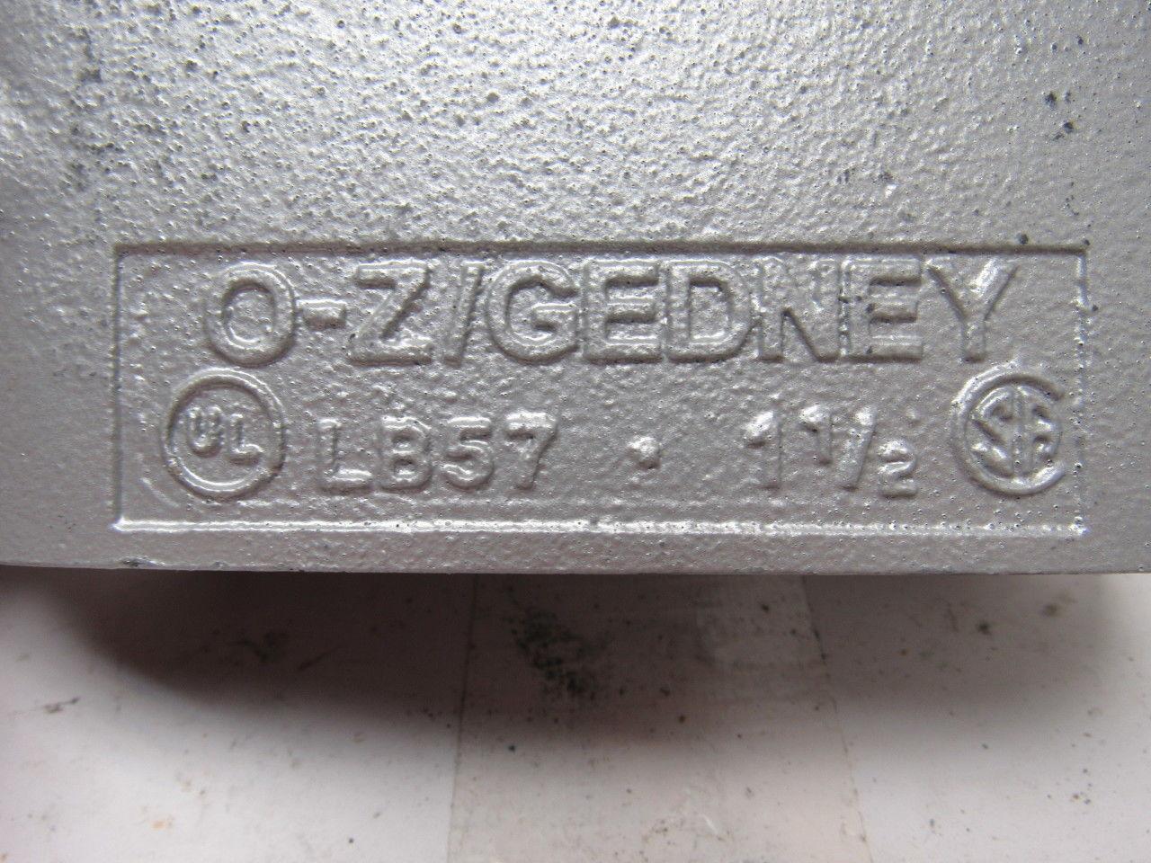 OZ GEDNEY LB 57 CONDUIT BODY 1-1/2" OZGLB57 LOT OF 2