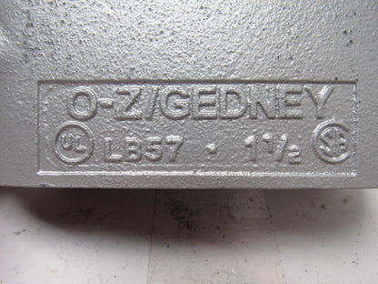 OZ GEDNEY LB 57 CONDUIT BODY 1-1/2" OZGLB57 LOT OF 2