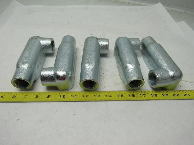 OZ GEDNEY LR100 1"  Iron Conduit Body Lot of 5