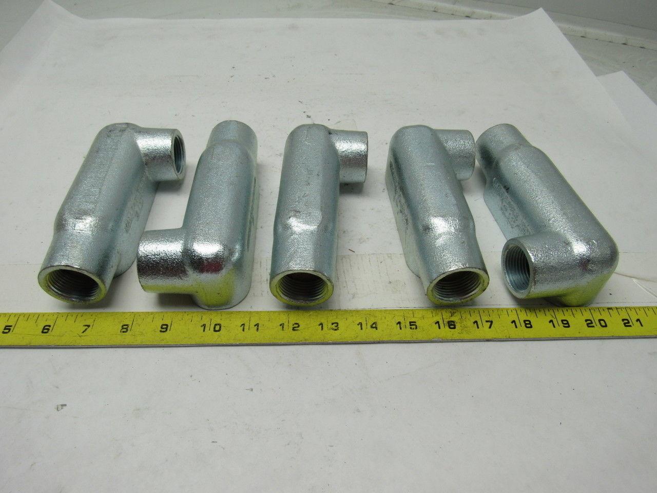 OZ GEDNEY LR100 1"  Iron Conduit Body Lot of 5