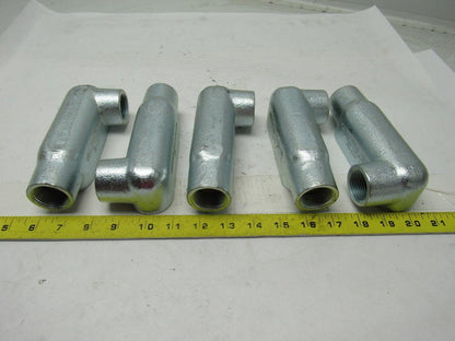 OZ GEDNEY LR100 1"  Iron Conduit Body Lot of 5
