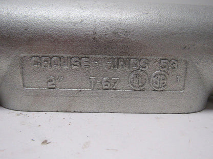 Cooper Crouse-Hinds T67 2" Form 7 Conduit Outlet, 3 Hubs Crouse Hinds Lot of 2