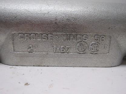 Cooper Crouse-Hinds T67 2" Form 7 Conduit Outlet, 3 Hubs Crouse Hinds Lot of 2