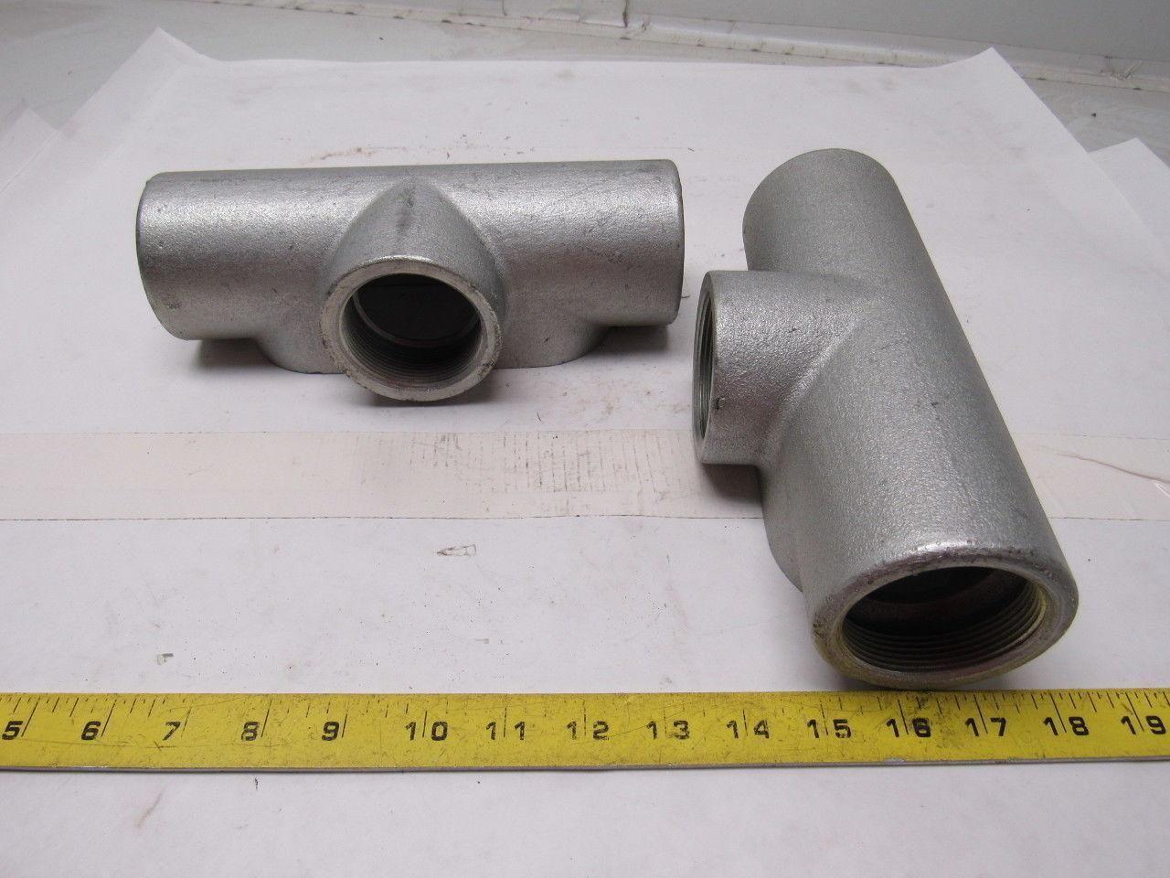 Cooper Crouse-Hinds T67 2" Form 7 Conduit Outlet, 3 Hubs Crouse Hinds Lot of 2