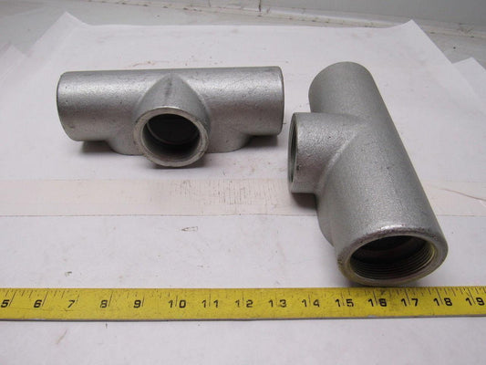 Cooper Crouse-Hinds T67 2" Form 7 Conduit Outlet, 3 Hubs Crouse Hinds Lot of 2