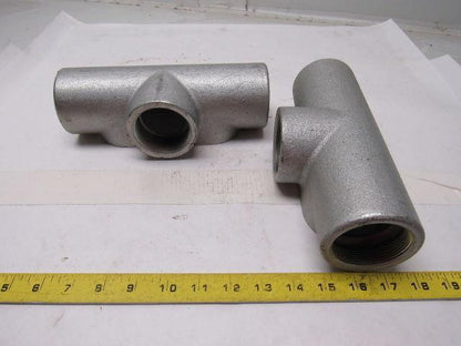 Cooper Crouse-Hinds T67 2" Form 7 Conduit Outlet, 3 Hubs Crouse Hinds Lot of 2