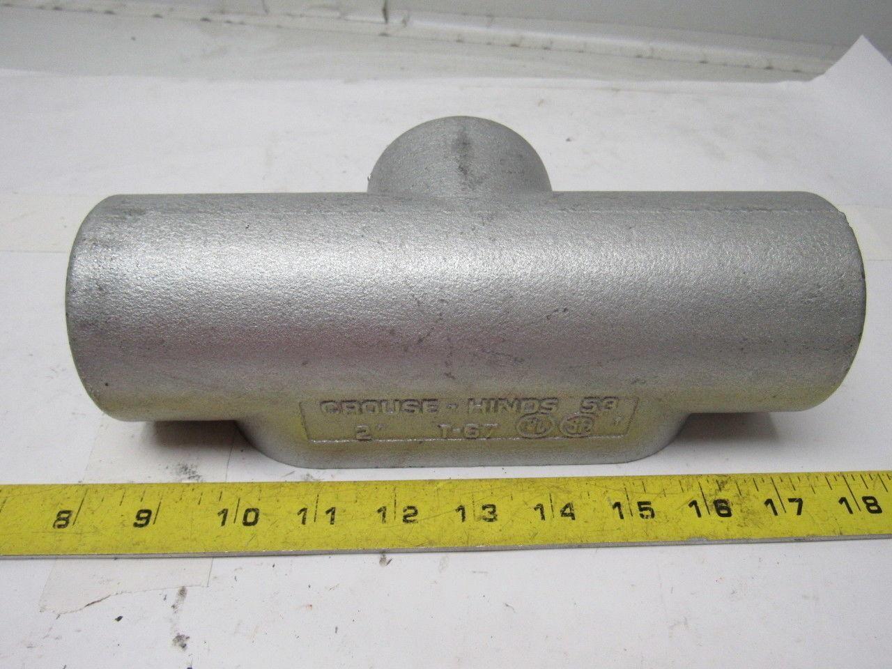 Cooper Crouse-Hinds T67 2" Form 7 Conduit Outlet, 3 Hubs Crouse Hinds Lot of 2