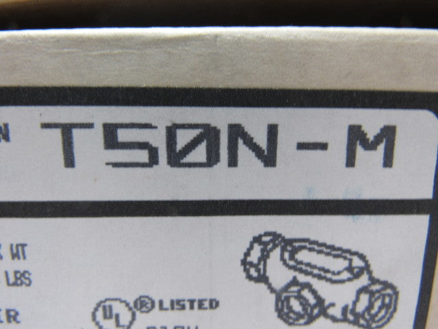 Appleton T50N-M Conduit Outlet Body, Rigid Conduit Malleable Iron 1/2" Lot of 5