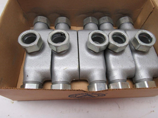 Appleton T50N-M Conduit Outlet Body, Rigid Conduit Malleable Iron 1/2" Lot of 5