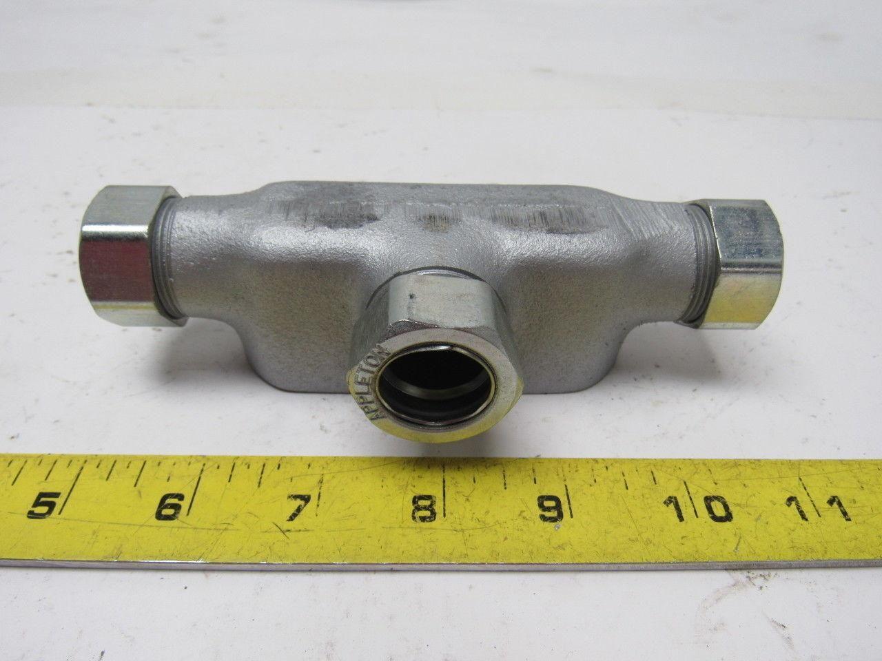 Appleton T50N-M Conduit Outlet Body, Rigid Conduit Malleable Iron 1/2" Lot of 5