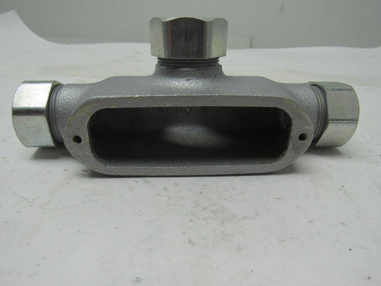 Appleton T50N-M Conduit Outlet Body, Rigid Conduit Malleable Iron 1/2" Lot of 5