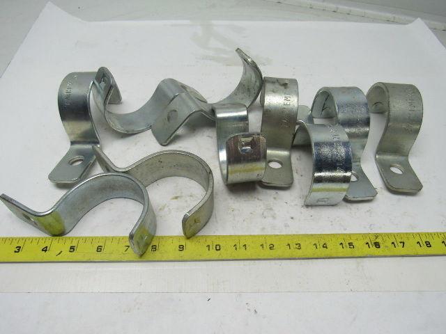 2-1/2" EMY & CONDO Single Hole Steel Strap Lot Of 10