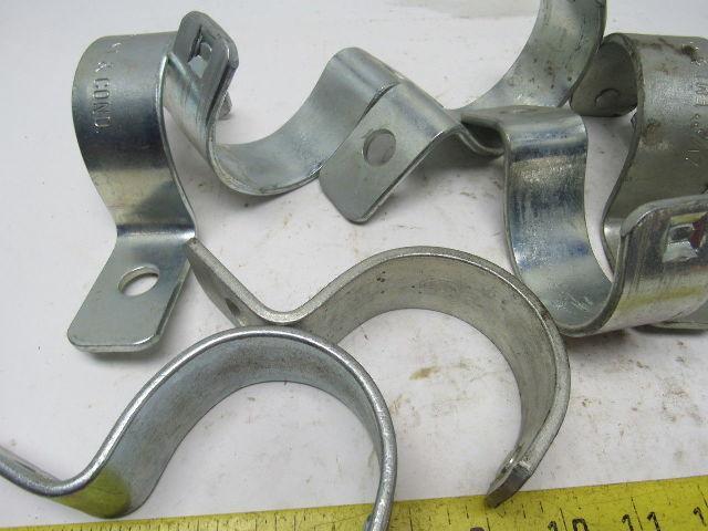 2-1/2" EMY & CONDO Single Hole Steel Strap Lot Of 10