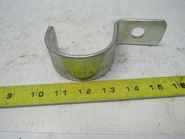 2-1/2" EMY & CONDO Single Hole Steel Strap Lot Of 10