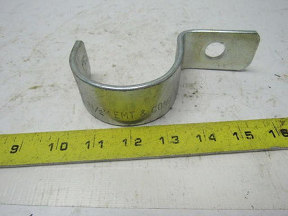 2-1/2" EMY & CONDO Single Hole Steel Strap Lot Of 10