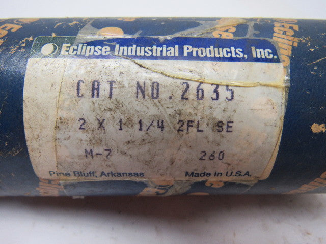 ECLIPSE 2635 2" 2"X 1-1/4" 2 Flute Single End Mill Minimal Use Lot/1