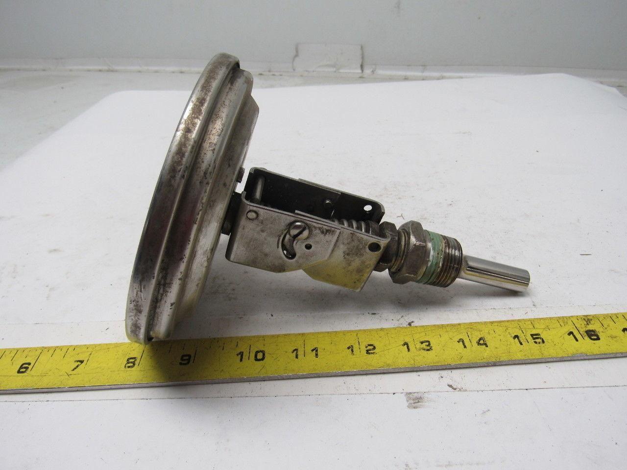 Eisenmann CR5011H 5" Stainless Steel Bimetal Dial Thermometer w/Adjustable Stem