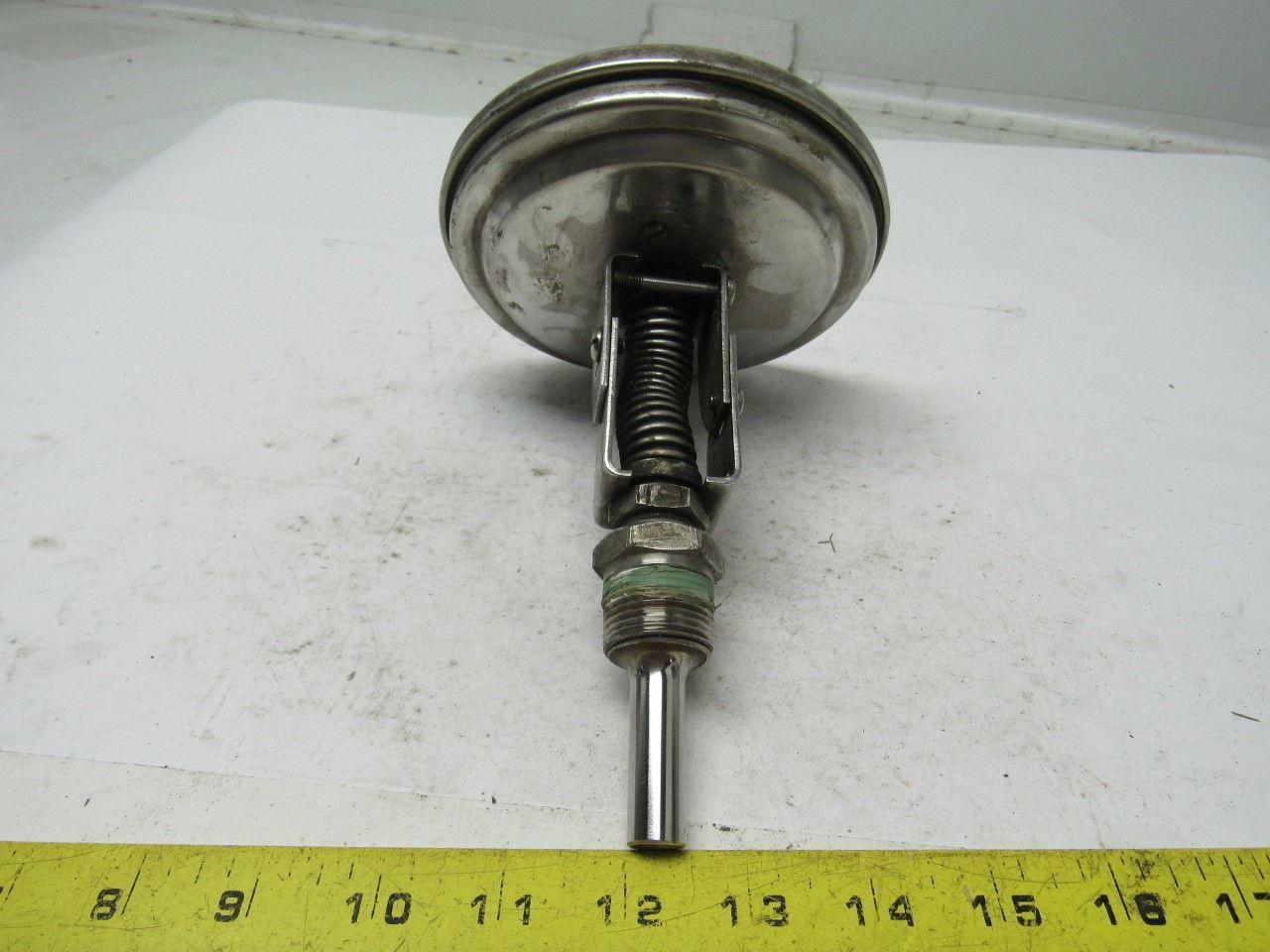 Eisenmann CR5011H 5" Stainless Steel Bimetal Dial Thermometer w/Adjustable Stem