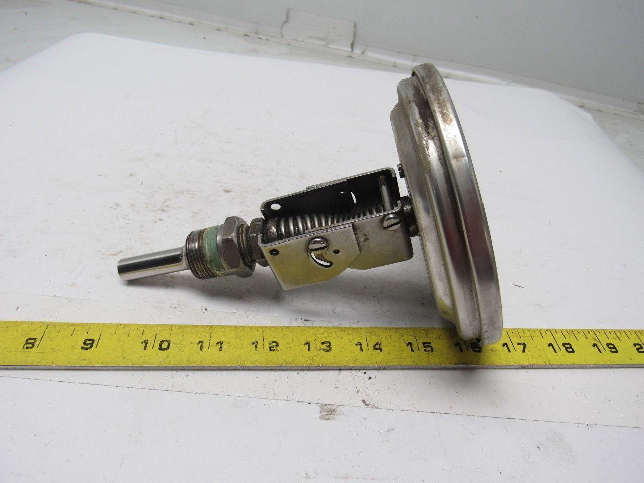 Eisenmann CR5011H 5" Stainless Steel Bimetal Dial Thermometer w/Adjustable Stem