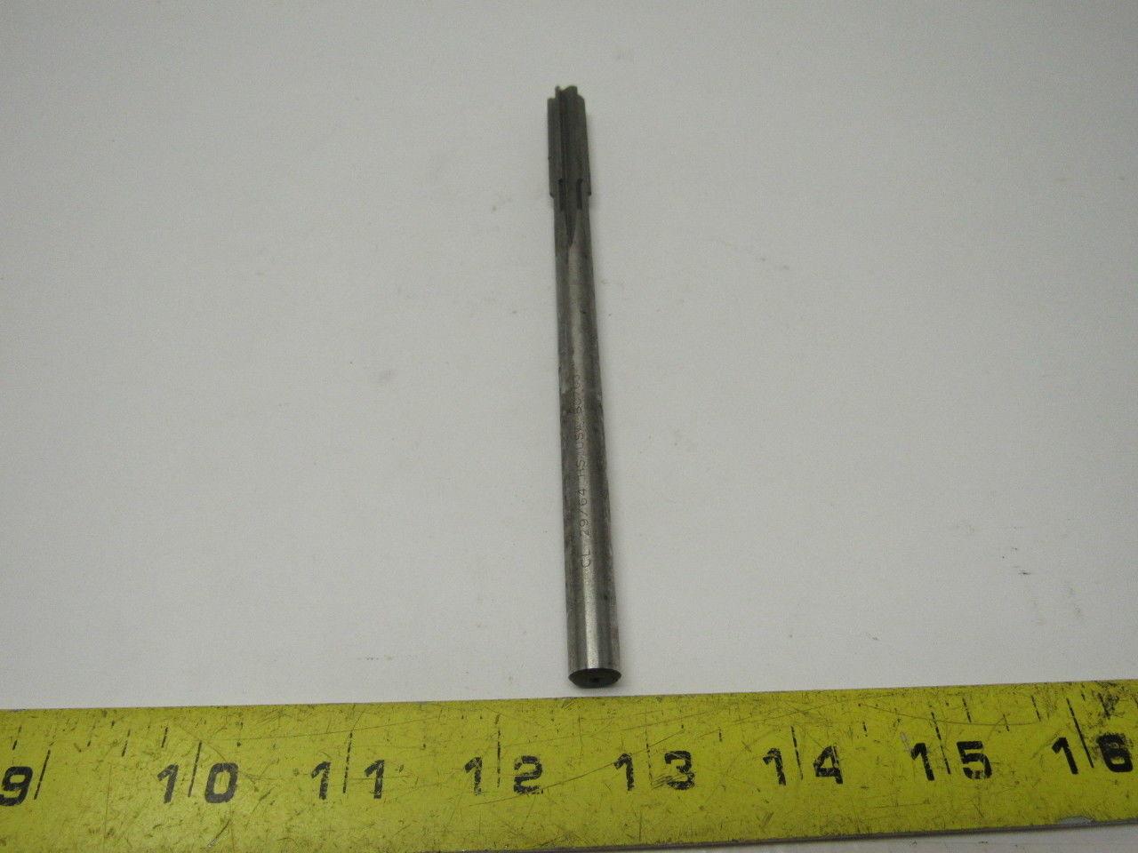 29/64" 6 Flute Straight HS USA Chucking Reamers 4/Lot 7"O.A.L.