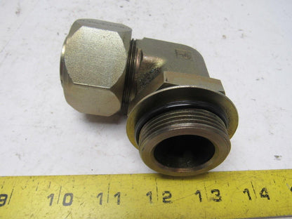 Parker Tube To O-Ring Seal Elbow, 1-1/2" Tube To 1-5/8-12 Straight Thread